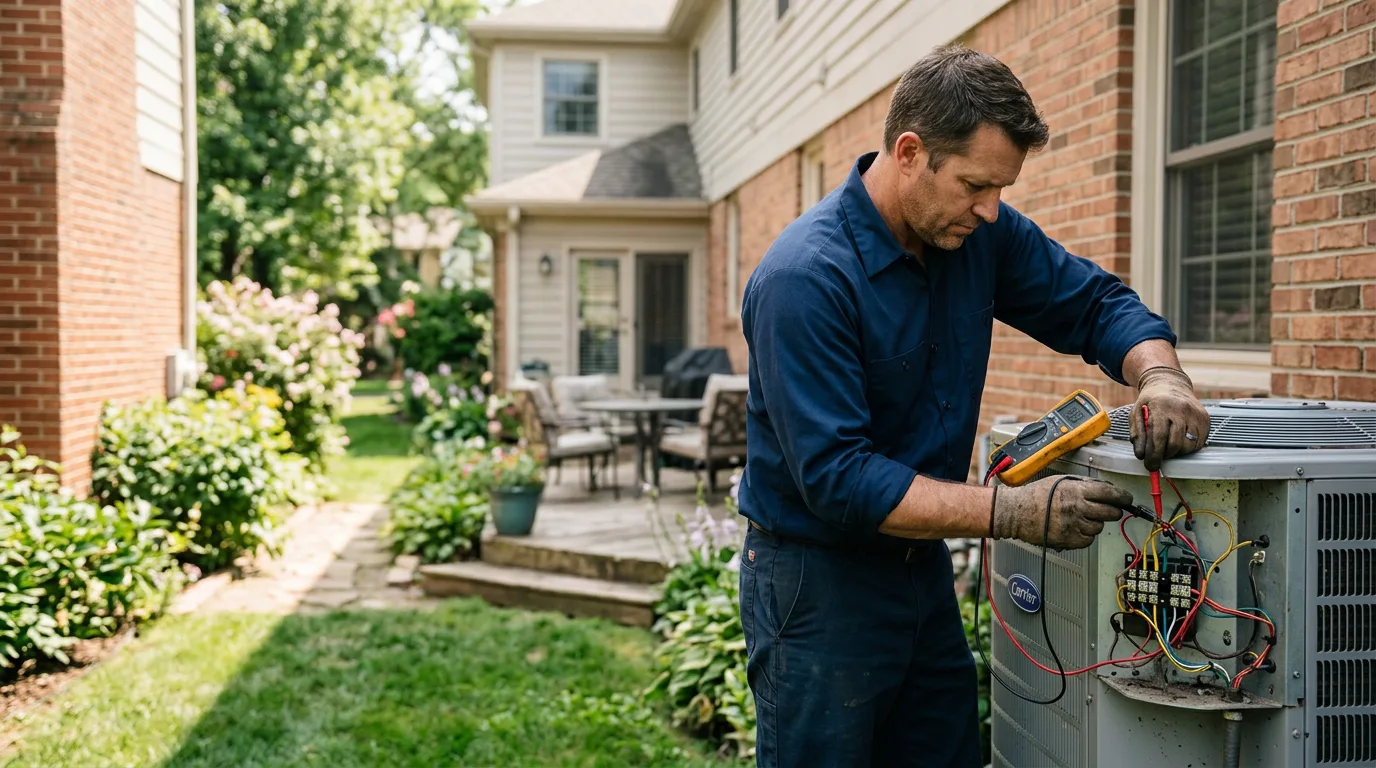 HVAC technician working near Moon, VA